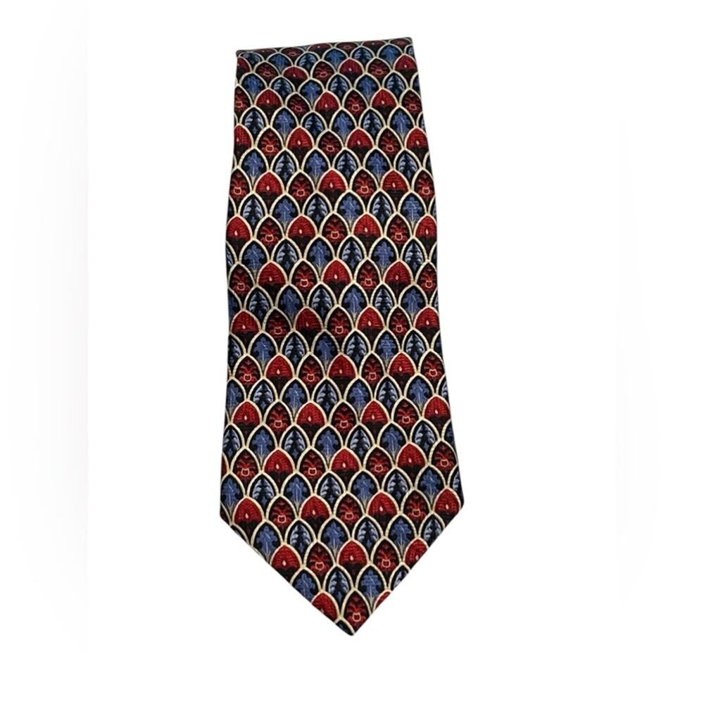 Men's Burberry London Silk Tie Floral Made in Italy